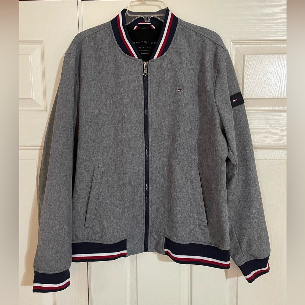 Tommy Hilfiger Men's Charcoal Bomber Jacket